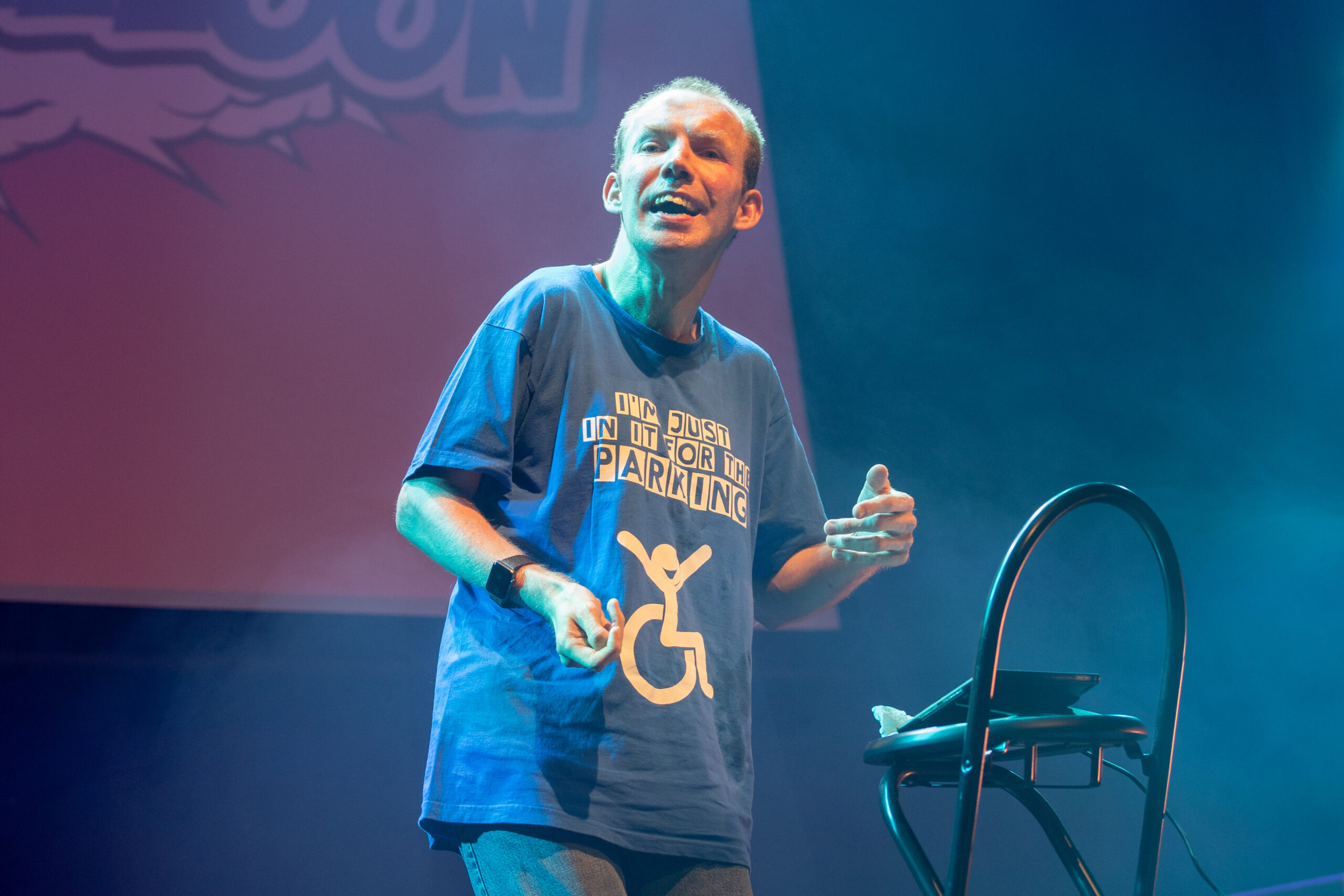 The comedian Lee Ridley changed his electronic voice to have a Geordie accent