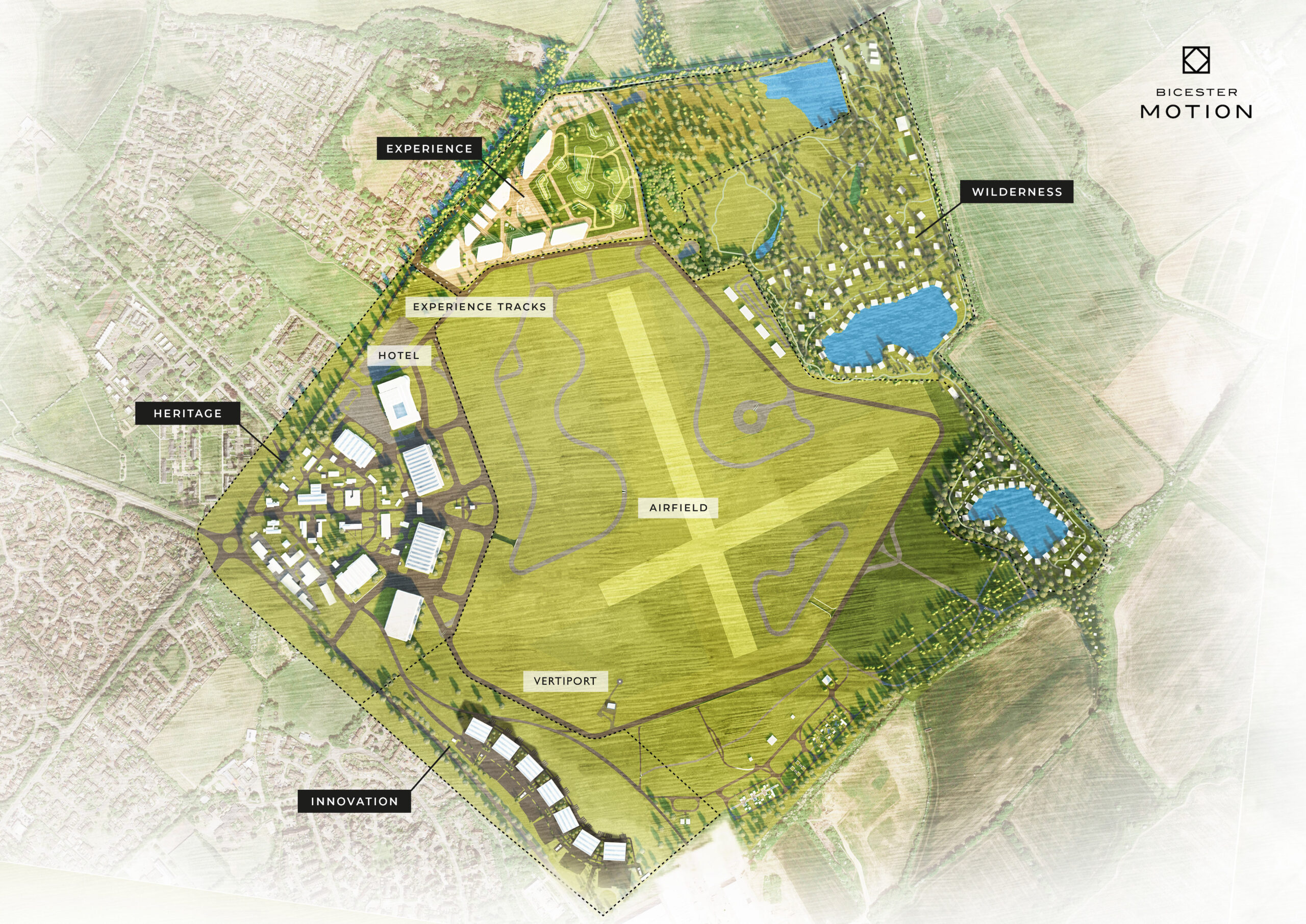 Plans for the Bicester vertiport, which could host its first commercial flights in 2026